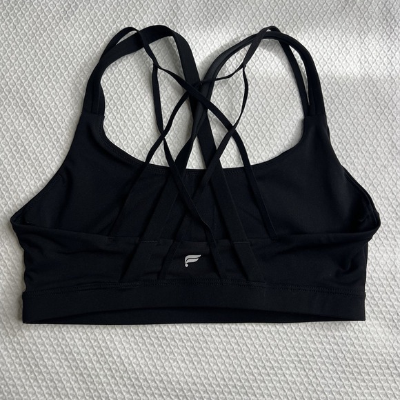 Fabletics Black Strappy Sports Bra Not Padded Unknown Size See Measurements - Picture 2 of 2